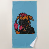 Serviette De Plage Toalha de praia cachorro maluco (Devant)