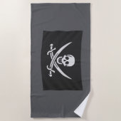 Serviette De Plage Toalla con la bandera pirata Jolly Rogers (Devant)