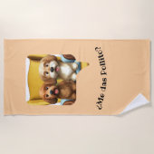 Serviette De Plage Toalla de Playa “Amiguitos Peludos” (Devant)