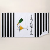 Serviette De Plage Toast de Champagne père de la mariée (Devant)