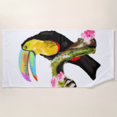 Serviette de plage Toco Toucan Bird (Devant)