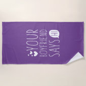 Serviette De Plage Ton copain Dit Bonjour (Devant)