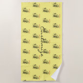 Serviette De Plage Tonnerre_Cove d'animal de marmotte cuite (Devant)