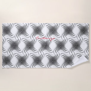 Serviette De Plage Tonnerre-Cove du cercle X demi-tonique Abstrait