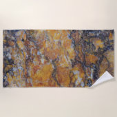 Serviette De Plage Tons Brown Faux Marbre Pierre (Devant)