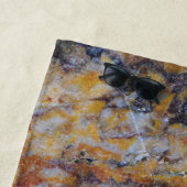 Serviette De Plage Tons Brown Faux Marbre Pierre (En situation)