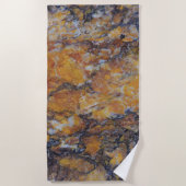 Serviette De Plage Tons Brown Faux Marbre Pierre (Devant)