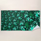 Serviette De Plage Tons vert vif, et similaires au relief (Devant)