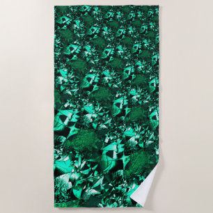 Serviette De Plage Tons vert vif, et similaires au relief