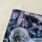 Serviette De Plage Toony Tiger bleu (En situation)