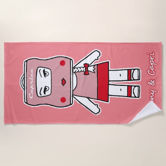 Serviette De Plage Torchon Caprice (Devant)