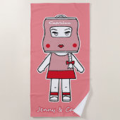 Serviette De Plage Torchon Caprice (Devant)