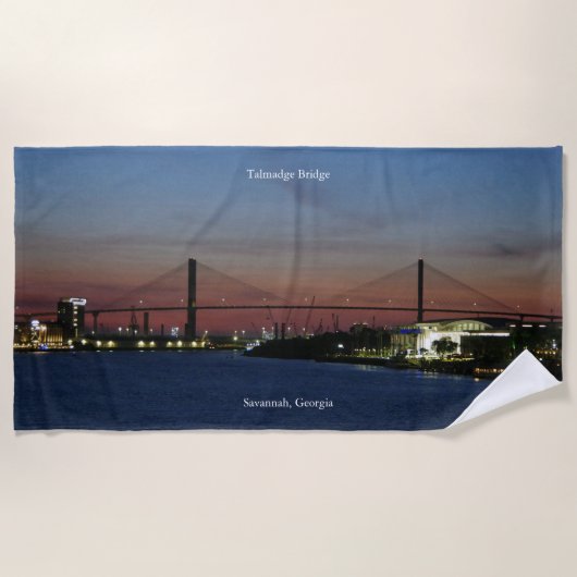Serviette De Plage Torchon de plage de Talmadge Bridge (Devant)