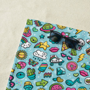 Serviette De Plage Torchon de plage des Doodles totalement mignon