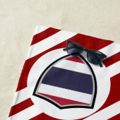 Serviette De Plage Torchon de plage du drapeau thaïlandais (En situation)