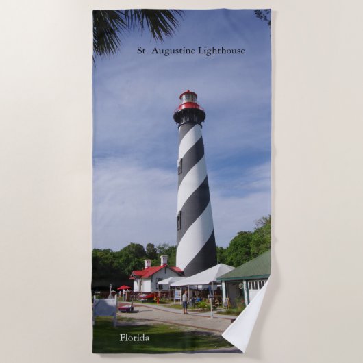 Serviette De Plage Torchon de plage du phare St. Augustine (Devant)
