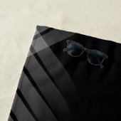 Serviette De Plage Torchon de plage Motif moderne noir (En situation)