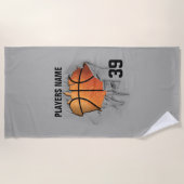 Serviette De Plage Torn Basketball Beach Towel (Devant)