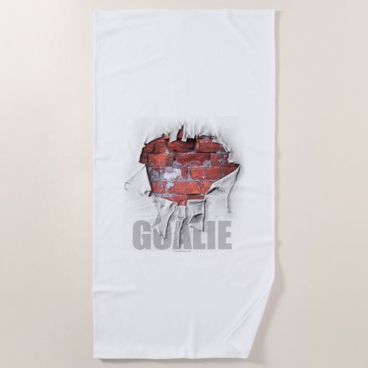 Serviette De Plage Torn Brick Wall Football gardien (Devant)