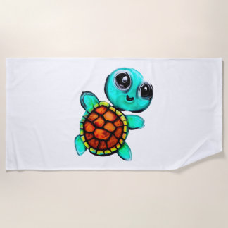 Serviette De Plage Tortue à peinture caustique