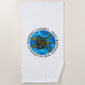 Serviette De Plage Tortue arc-en-ciel (Devant)