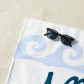 Serviette De Plage Tortue bleue et verte (En situation)