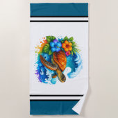 Serviette de plage Tortue de mer (Devant)