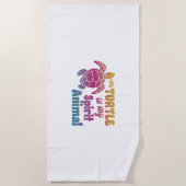 Serviette De Plage Tortue de mer Aquarelle Mon (Devant)