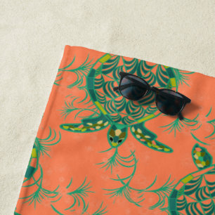 Serviette De Plage Tortue de mer Coral Rose Beach Towne
