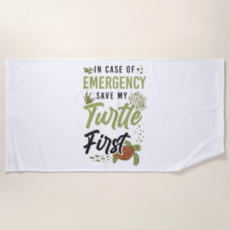 Serviette De Plage Tortue de tortue de mer en Coque de