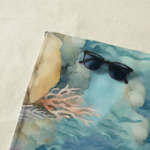 Serviette De Plage Tortue mignonne personnalisée (En situation)