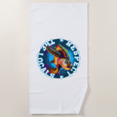 Serviette De Plage Tortue - respectez les locaux (Devant)