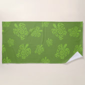 Serviette De Plage Tortue verte naturelle (Devant)