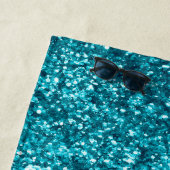 Serviette De Plage Tortue verte turquoise (En situation)