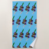 Serviette De Plage Tortue volante (Devant)