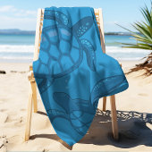 Serviette De Plage Tortues de mer tropicales Personnalisées
