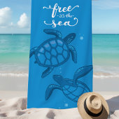Serviette De Plage Tortues de mer tropicales Personnalisées