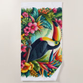 Serviette De Plage Toucan tropical/jungle oiseau (Devant)