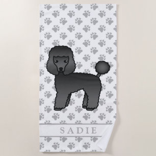 Serviette De Plage Toudou de chien de dessin animé mignon Caniche jou