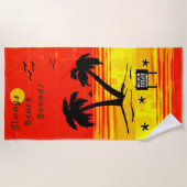 Serviette De Plage Toujours Beach Bound Blazing Sun B Beach Towel (Devant)