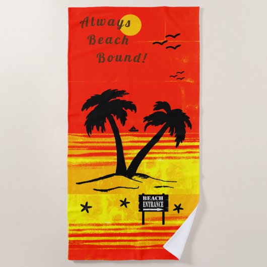 Serviette De Plage Toujours Beach Bound Blazing Sun B Beach Towel (Devant)