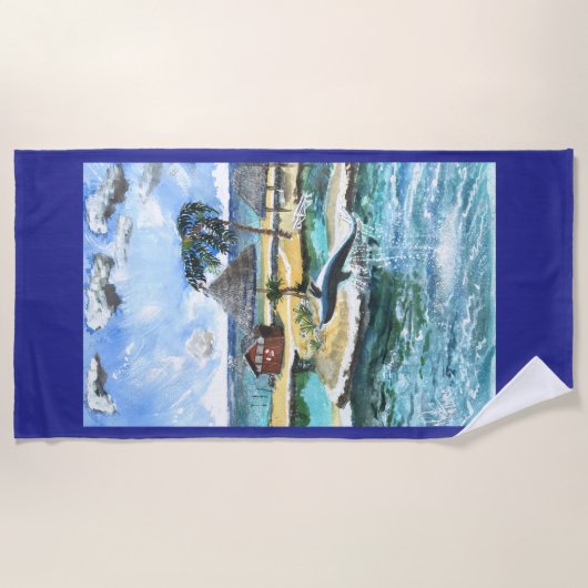Serviette De Plage Toujours Nager Avec Un Époux (Devant)