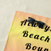 Serviette De Plage Toujours Plage Bord Rose Été (En situation)