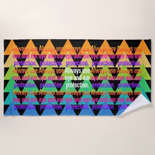 Serviette De Plage Toujours utiliser le spectre oculaire Rainbow Blen (Devant)