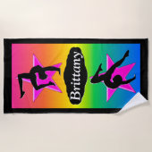 SERVIETTE DE PLAGE TOUR DE PLAGE DE GYMNASTICS PERSONNALISÉ (Devant)