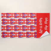 Serviette De Plage Tour de plage Flip Flop (Devant)