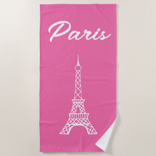 Serviette de plage Tour Eiffel (Devant)