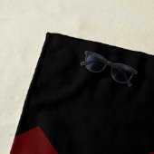 Serviette De Plage Tour Eiffel et inscriptions Paris au coeur (En situation)