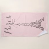 Serviette De Plage Tour Eiffel Paris Salle de bain (Devant)
