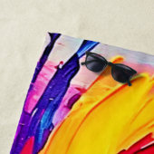 Serviette De Plage Tourbillon de couleurs : Art Abstrait (En situation)
